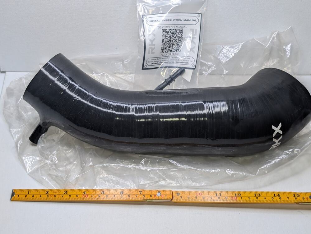 RKX Silicone Air Intake Hose Audi 3.0T A6 A7 Style Black Inlet Tube With Fitting